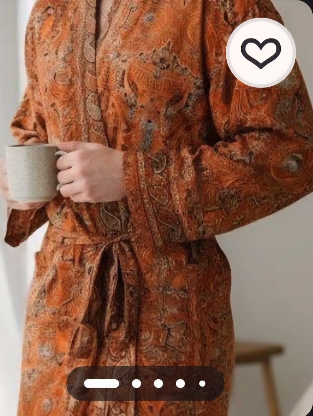 NWT Bali Black, Gold & Rust Satin, Kimono Robe. Boho.  Handmade. Size OS